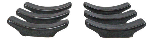 Set Of 6 Black Tetsu Kesho Ceramic Collection Porcelain Chopsticks Hashioki Rest