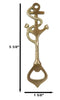 Set Of 2 Vintage Brass Metal Nautical Roped Ship Anchor Beer Bottle Hand Opener