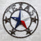 Western Patriotic Lone Star State Texas With Mini Stars Metal Wall Circle Sign