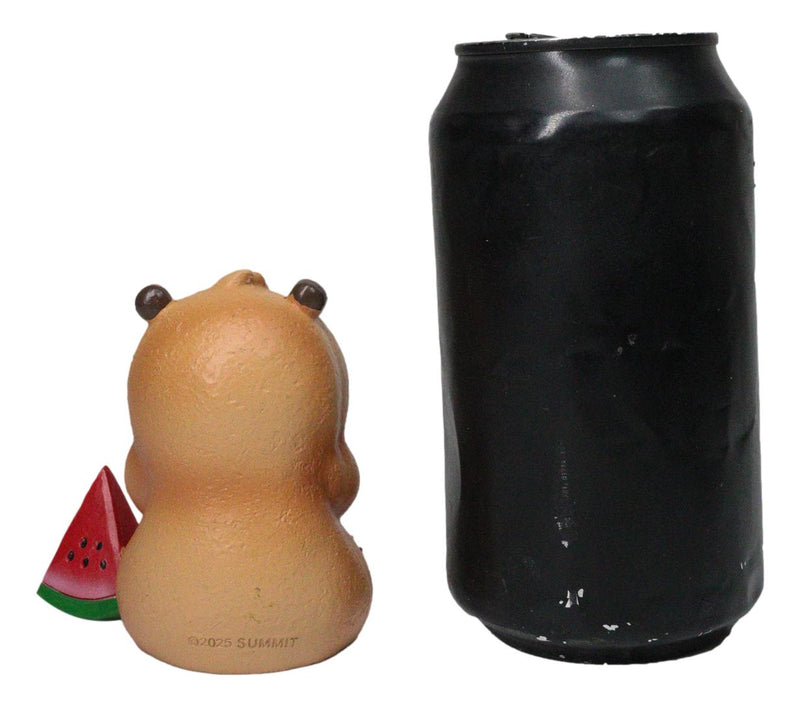 Furrybones Adorable Capybara With Watermelon Skeleton Figurine Furry Bones