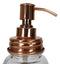 Stainless Steel Copper Plated Finish Mason Jar Glass Liquid Soap Pump Dispenser