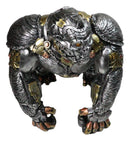 Steampunk Gearwork Cyborg Metallic Primate Silverback Gorilla Kong Figurine