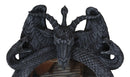 Occultic Sabbatic Goat Idol Baphomet With Caduceus Serpent Snakes Wall Mirror