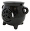 Wicca Witchcraft Triquetra Black Cauldron Essential Oil Warmer Candle Holder