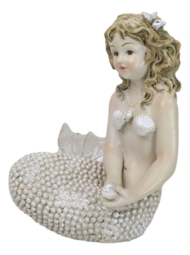 Vintage Ocean Atlantis Seated Mergirl Mermaid Coraline With Pearly Tail Figurine
