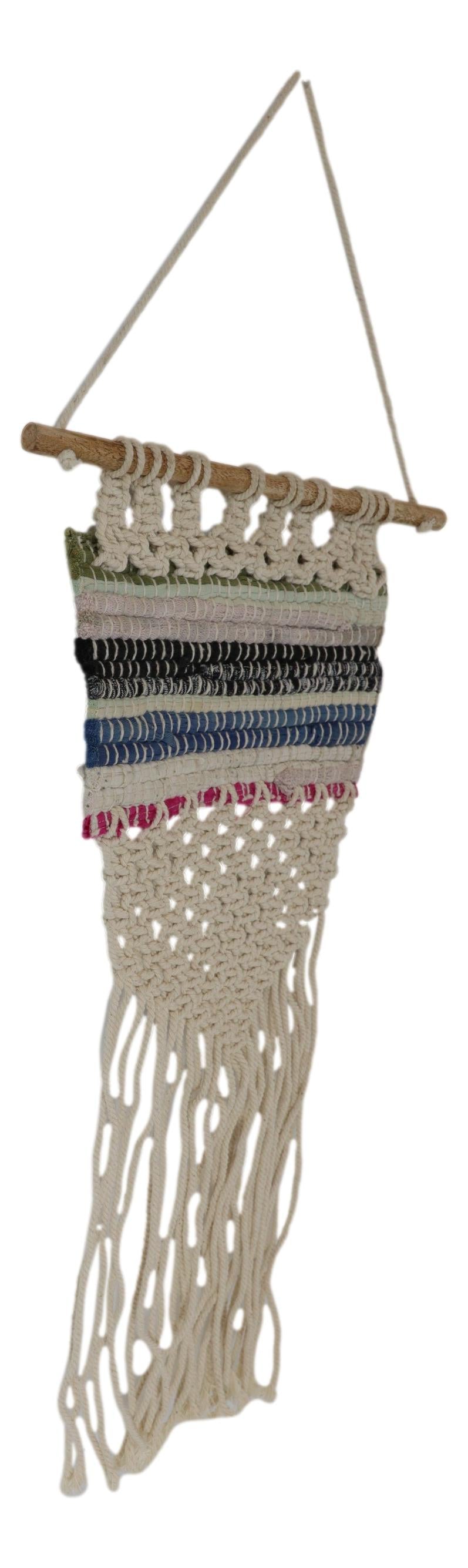 Bohemian Chic Kantha Quilt Macrame Tapestry Boho Wall Hanging Decor Art - Ebros Gift