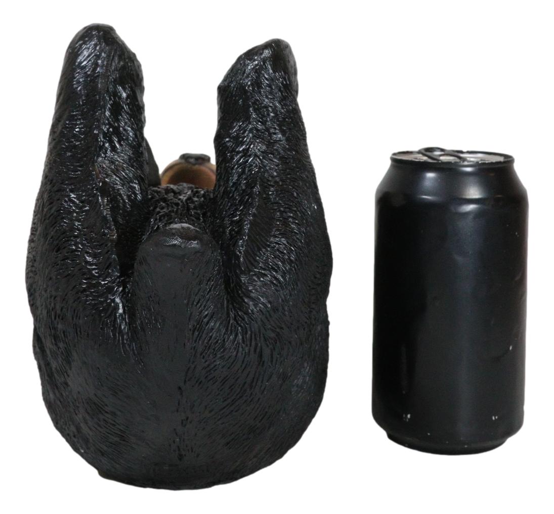 Ebros Gift Big Black Bear Wine Oil Bottle Holder Figurine 10"Long Home Decor - Ebros Gift