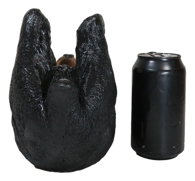 Ebros Gift Big Black Bear Wine Oil Bottle Holder Figurine 10"Long Home Decor