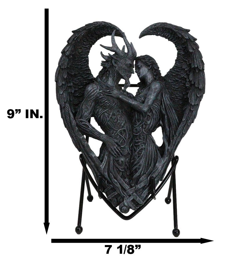 Solemn Vow Innocence Demon And Lilith Dark Angel Heart Plaque With Stand