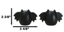 Black Bat Wings Silhouette Abstract Ghost Bats Ceramic Salt And Pepper Shakers