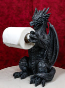 Saurian Servant Gothic Serpentine Dragon Floor Standing Toilet Paper Holder 13"H