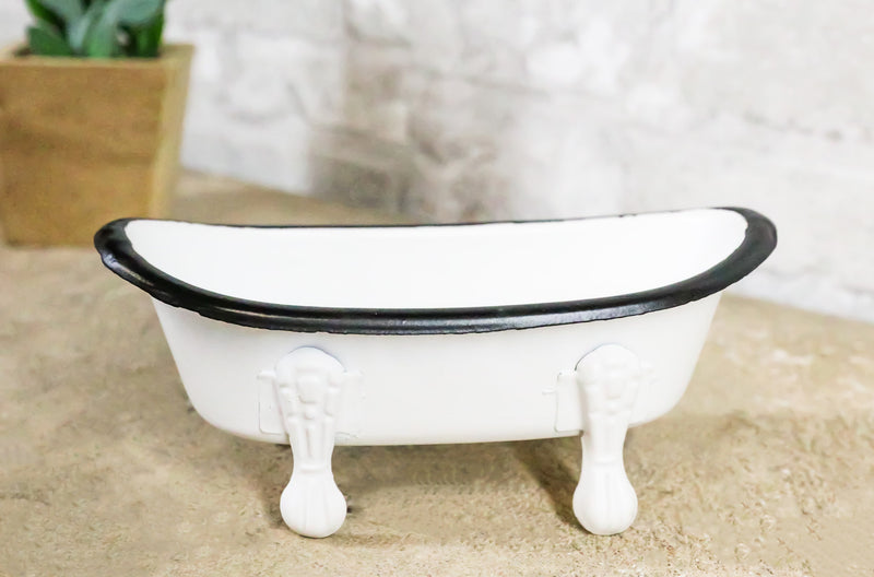 Western Country Rustic Metal Freestanding Small Bathtub Replica Decor 5.75"L