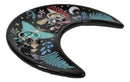 Porcelain Wicca Dark Forest Toadstool Mushrooms Moth Crescent Moon Trinket Dish