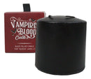 Set of 2 Gothic Vampire Blood Black Unscented Pillar Candles that Bleed Red 3" H