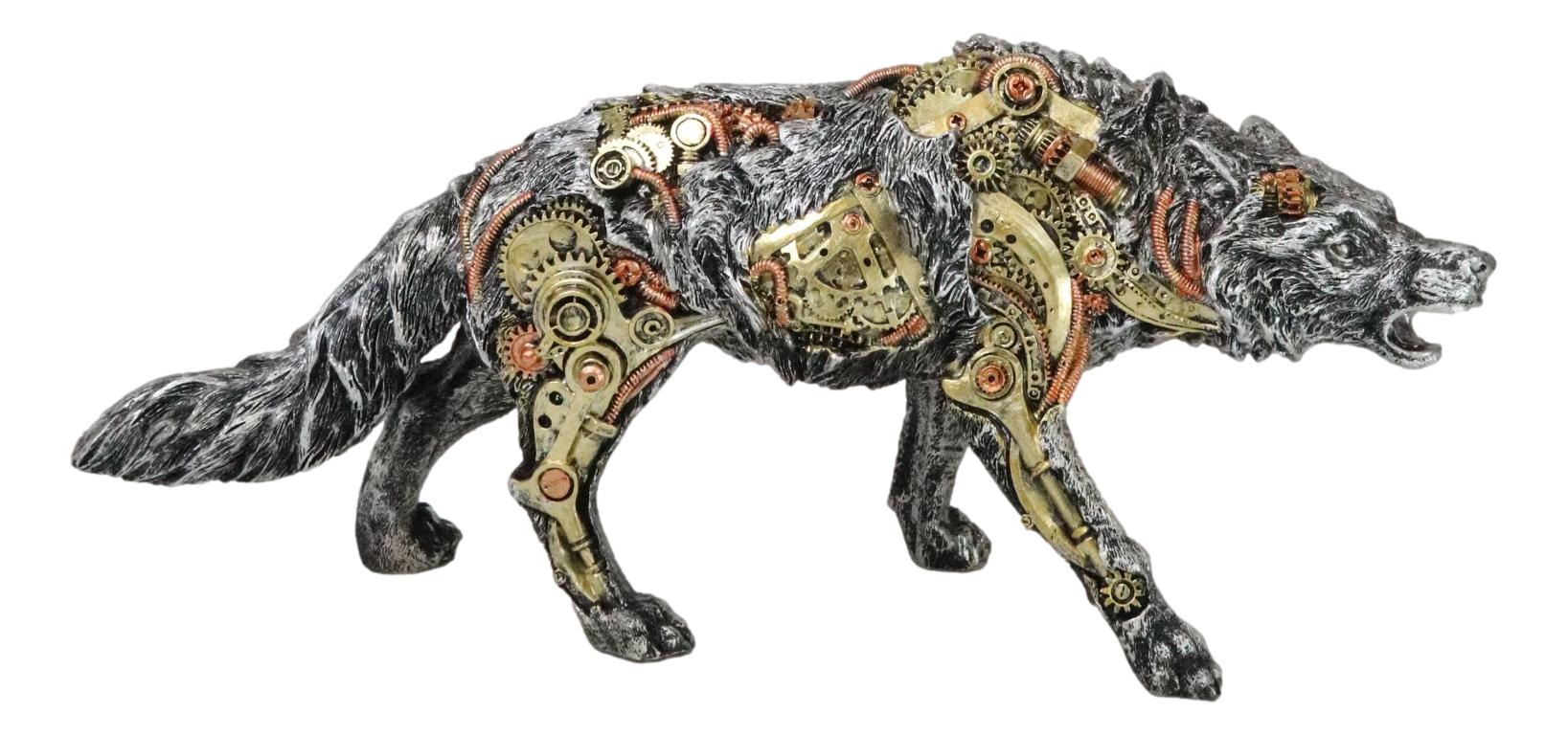 新品未開封★激レア貴重★絶版品★ロボット★学研メカニカルアニマル　インチワーム Sci Fi Prowling Steampunk Robotic Wolf With Sculpted Gearwork