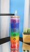 Rainbow 7 Chakra Zones Multi Scent Wicca Mystic Spiritual Tall Tube Candle