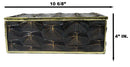 Realistic Faux Turtle Shell Print With Gold Trim Large Jewelry Trinket Box 10"L