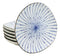 Pack Of 6 Fubuki Tokusa Made In Japan Round Flair Appetizer Shallow Bowls Plates