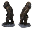 Set of 2 Forest Mythical Creature Sasquatch Bigfoot Cryptid Apes Figurines