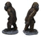 Set of 2 Forest Mythical Creature Sasquatch Bigfoot Cryptid Apes Figurines