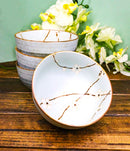 Set Of 4 Made In Japan Ceramic Soushun Sakura Blue Plum Medium Tayo Bowls 21oz