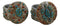 Set Of 2 Southwest Rustic Turquoise Red Rocks And Stones Vintage Trinket Boxes