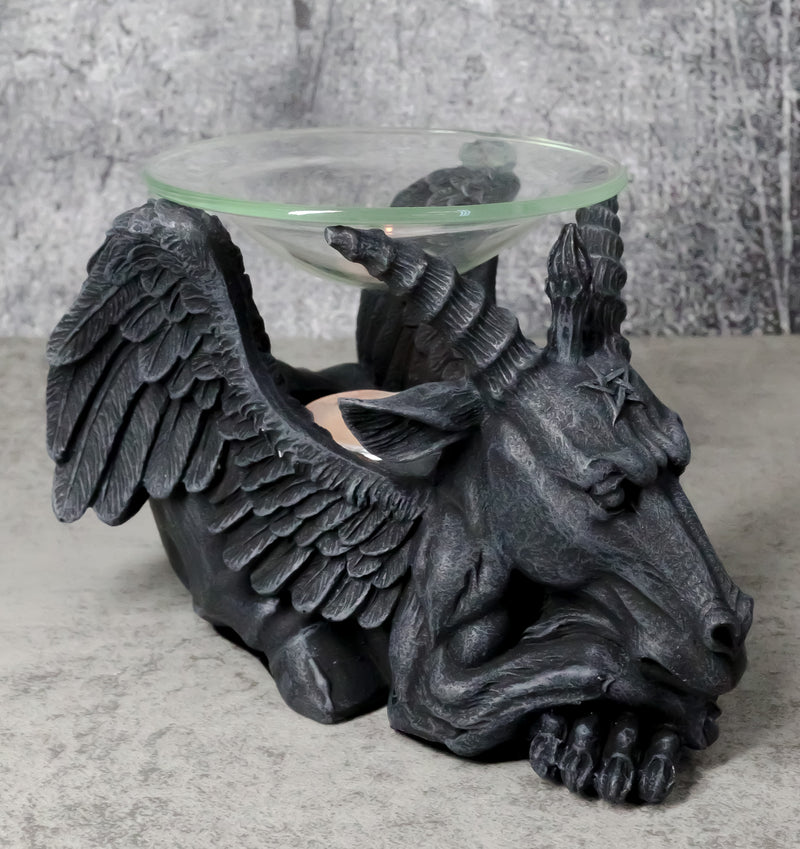 Occult Winged Baphomet Sabbatic Goat Pentagram Candle Oil Tart Scent Burner