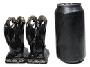 Ceramic Sabbatic Goat Baphomet With Cobra Ceramic Salt And Pepper Shakers Set