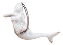 Set Of 6 Antique White Ocean Marine Mermaid Wall Hanging Decor Tree Ornaments