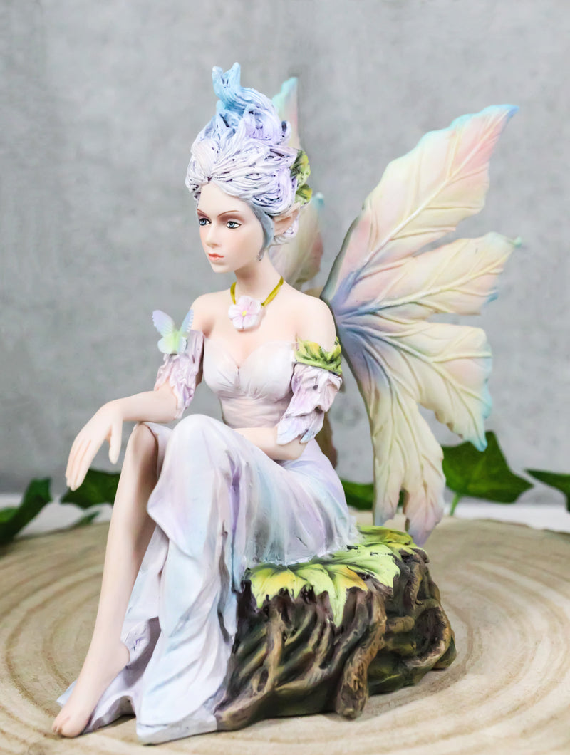 Sitting Elf Pixie Air Wind Elemental Fairy in Ethereal Rainbow Dress F Ebros Gift Sitting Elf Pixie Air Wind Elemental Fairy in Ethereal Rainbow Dress F Ebros Gift