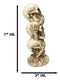 Funny Triple Stacked See Hear Speak No Evil Skulls Home Decor Figurine 7"H