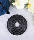 Round Spiral Wheel Traditional Cast Iron Metal Tetsubin Teapot Trivet Stand
