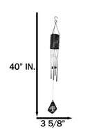 Celtic Tree Of Life Cylindrical Steel Metal Filigree Hanging Solar Wind Chime