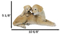 Realistic Adorable Labrador Puppy Dog Cuddling with Its Mother Family Figurine