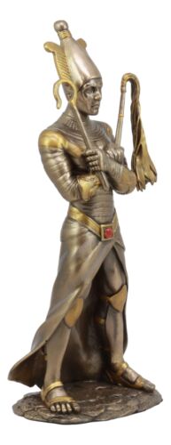 Ebros Egyptian God of The Dead Osiris Holding Crook and Flail 11.5" H Figurine - Ebros Gift