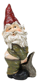 Set of 3 Forest Mischief Bad Naughty Gnomes Drunk Peeing and Pranking Figurines