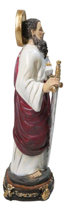 Christian Apostle Saint Paul Evangelist With Sword of The Spirit Figurine 8"H
