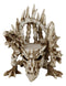 Legendary Arthurian Merlin Dragon Skulls Bones Skeletons Throne Chair Figurine