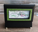 August Month Peridot Birthstone Strength And Integrity Black Musical Trinket Box
