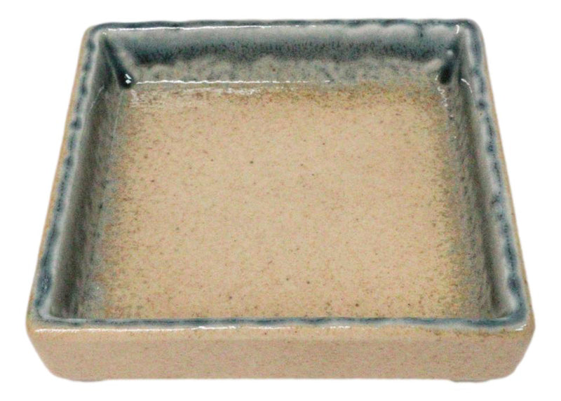 Set Of 6 Blue River Ao Nagashi Art Ceramic Square Condiment Sauce Dishes 2oz
