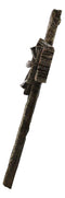 Rustic Western Faux Wooden Barnyard Planks Heart With Knotted Nails Wall Cross