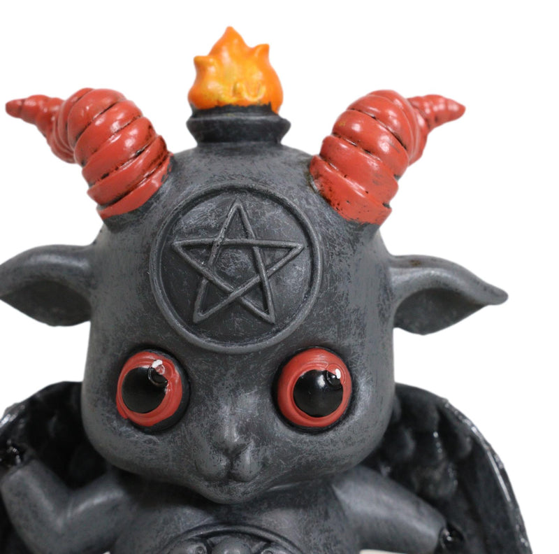 Wicca Occult Pentagram Baphy The Sabbatic Baby Goat Baphomet Meditation Figurine