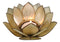Pack Of 3 Seashells Lotus Flower Yellow Gold Votive Tea Light Candle Holders