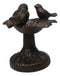 Cast Iron Rustic Whimsical Two Birds On Tree Bird Feeder Bath Small Sculpture