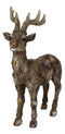 Rustic Western Woodlands Emperor Stag Deer Buck Faux Wooden Resin Figurine