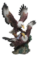 Wild Heritage Bald Eagles Fighting Figurine 2 American Eagles in Mid-Air Battle