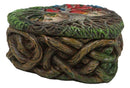 Sacred Tree of Life Yggdrasil With Dendritic Roots Colorful Heart Trinket Box