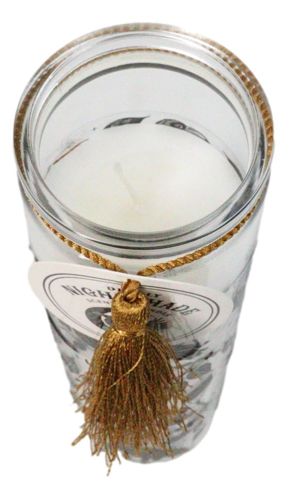 Ebros Mystic Raven Deadly Nightshade Glass Tube Candle Gothic Decor 8.25"