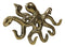 Brass Metal Nautical Marine Deep Sea Octopus Decorative Wall Plaque Figurine