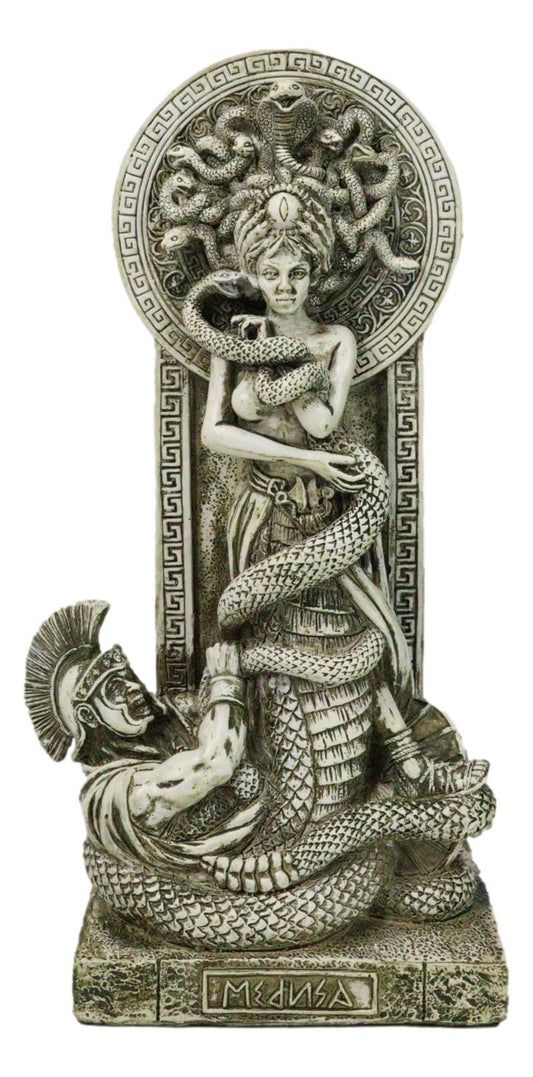 Greek Goddess Medusa With Hair Of Snakes And Serpent Tail By Altar Figurine - Ebros Gift